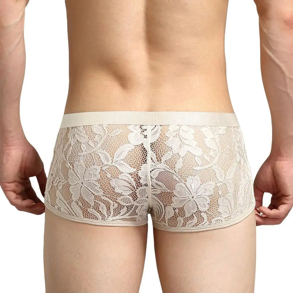 Burlesque Lace Trunks | dmunderwear detail image 3