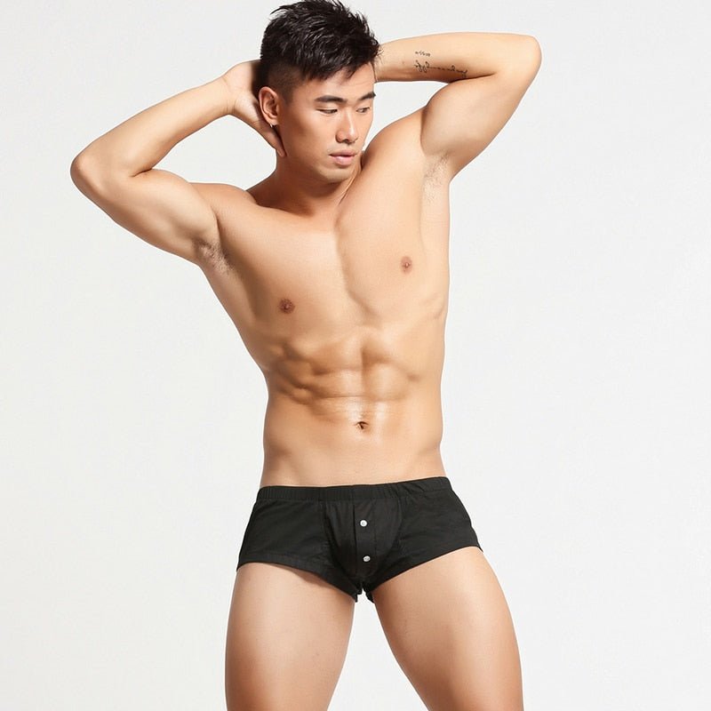 Buttoned Lounge Boxer Shorts | dmunderwear detail image 7