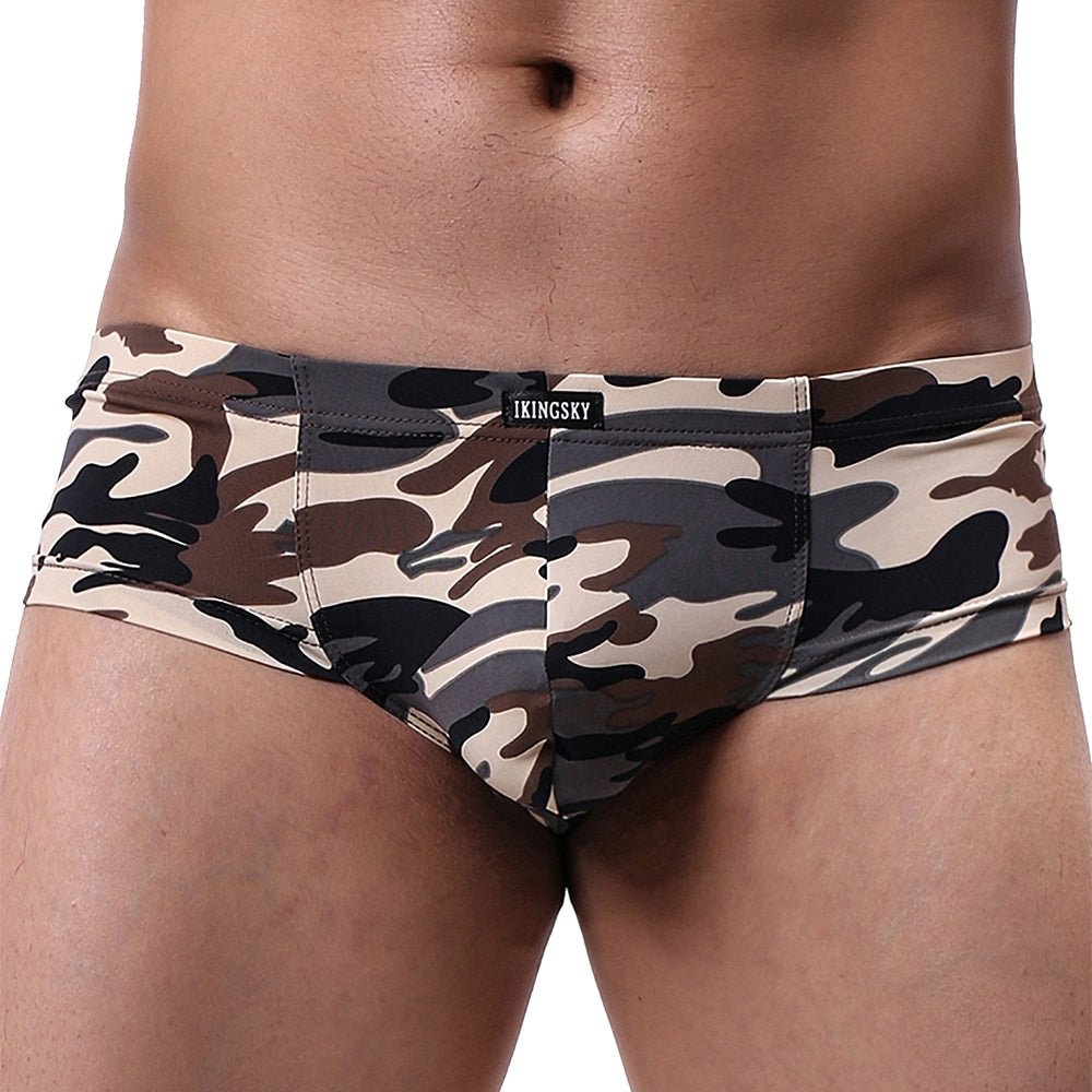 Buns Out Camo Square Cut Boxer Briefs 4-Pack | dmunderwear detail image 12