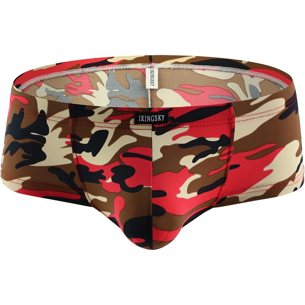 Buns Out Camo Square Cut Boxer Briefs 4-Pack | dmunderwear detail image 6