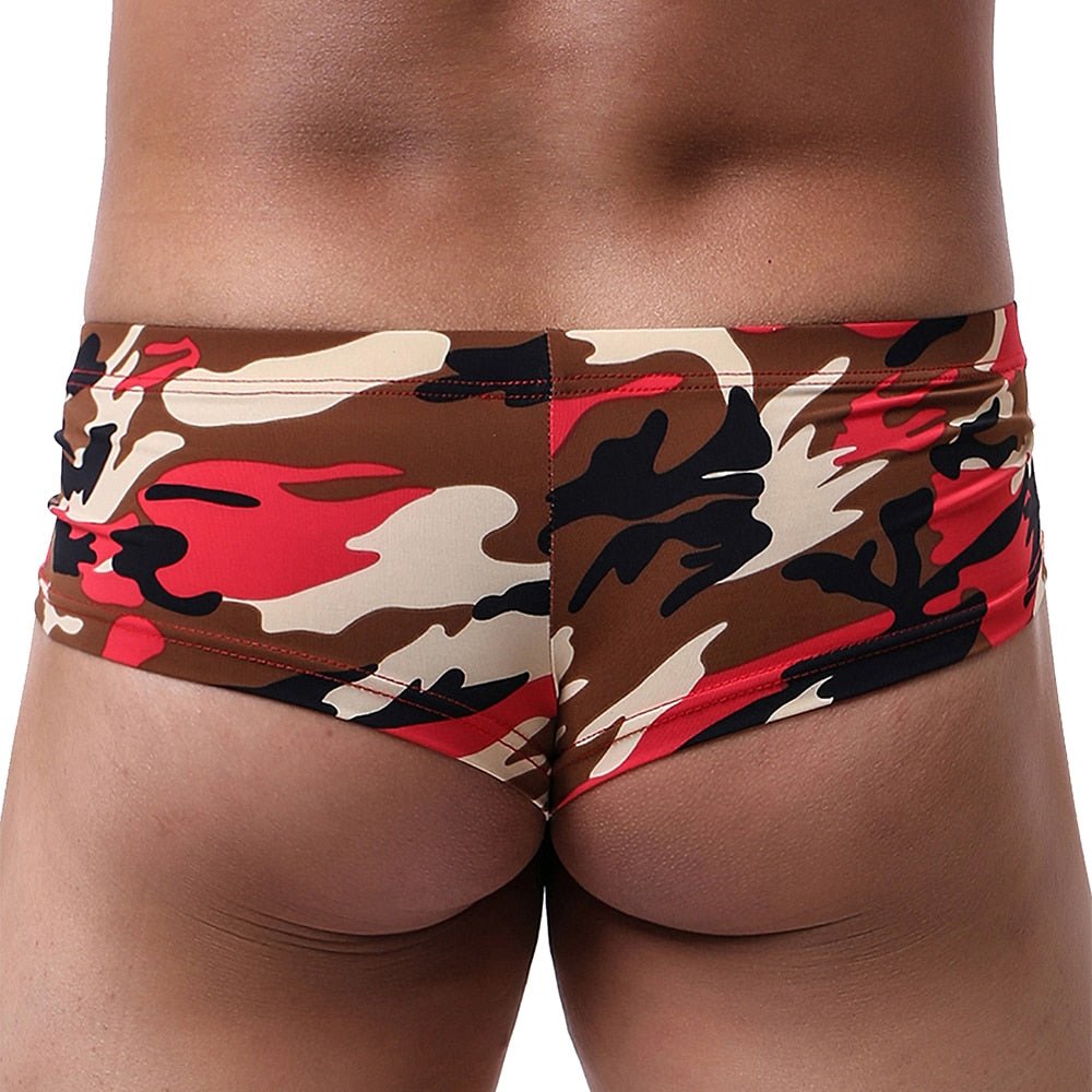 Buns Out Camo Square Cut Boxer Briefs 4-Pack | dmunderwear detail image 8