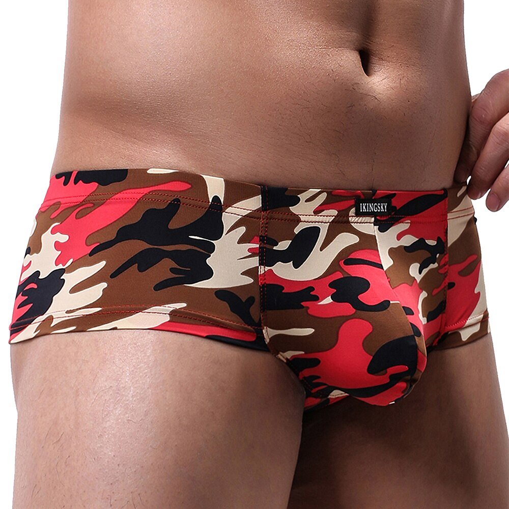 Buns Out Camo Square Cut Boxer Briefs 4-Pack | dmunderwear detail image 9