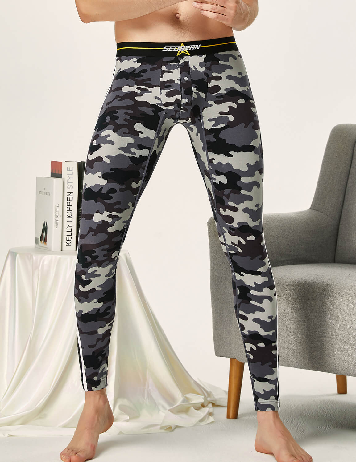 Camouflage Side Stripe Long John 10401 | dmunderwear