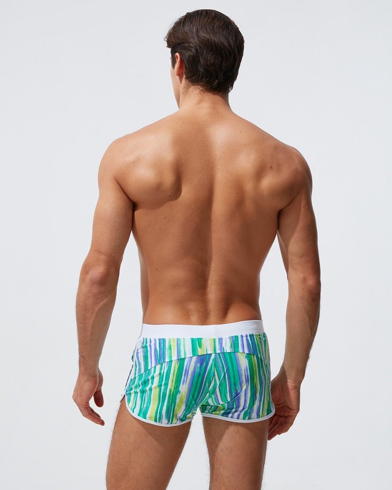Candy Stripe Pocketed Swim Trunks | dmunderwear detail image 12