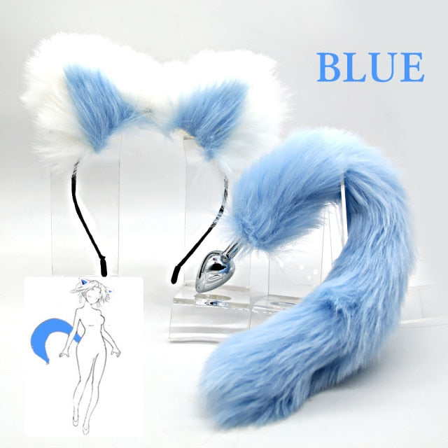 Cat Tail Butt Plug With Ear Headband | dmunderwear detail image 10