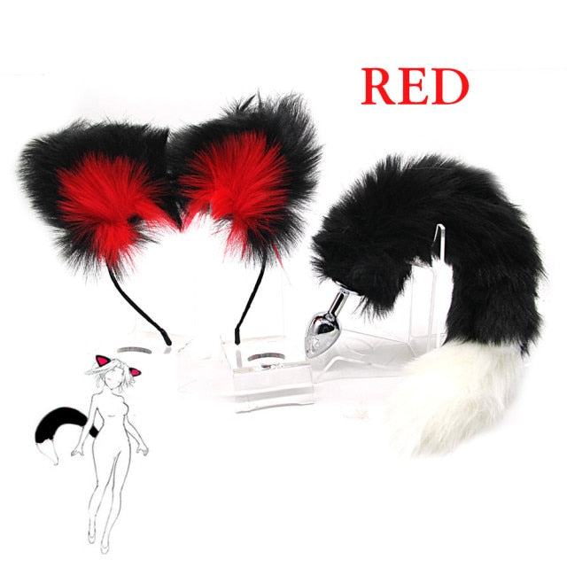 Cat Tail Butt Plug With Ear Headband | dmunderwear detail image 11