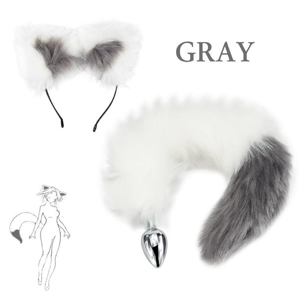 Cat Tail Butt Plug With Ear Headband | dmunderwear detail image 6