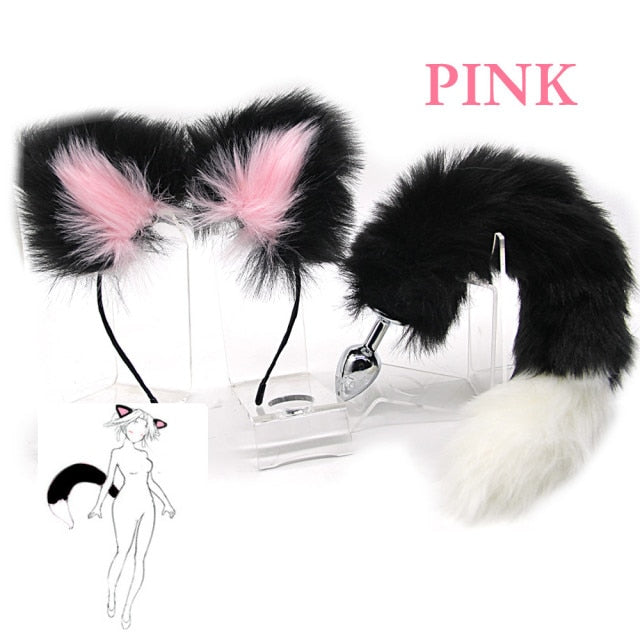 Cat Tail Butt Plug With Ear Headband | dmunderwear detail image 8