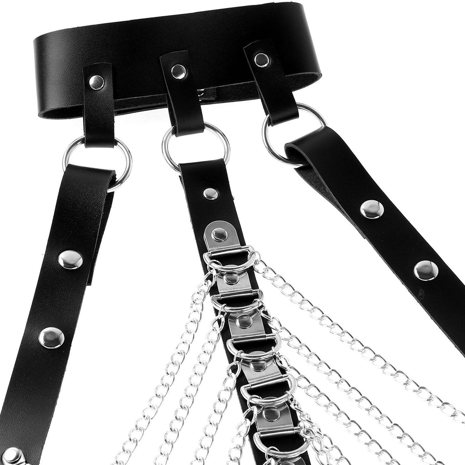Chain Curtain Chest Harness | dmunderwear detail image 4