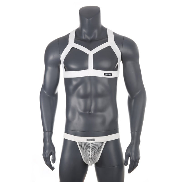 Chest Harness + Mesh Jockstrap Erotic Clubwear | dmunderwear detail image 2