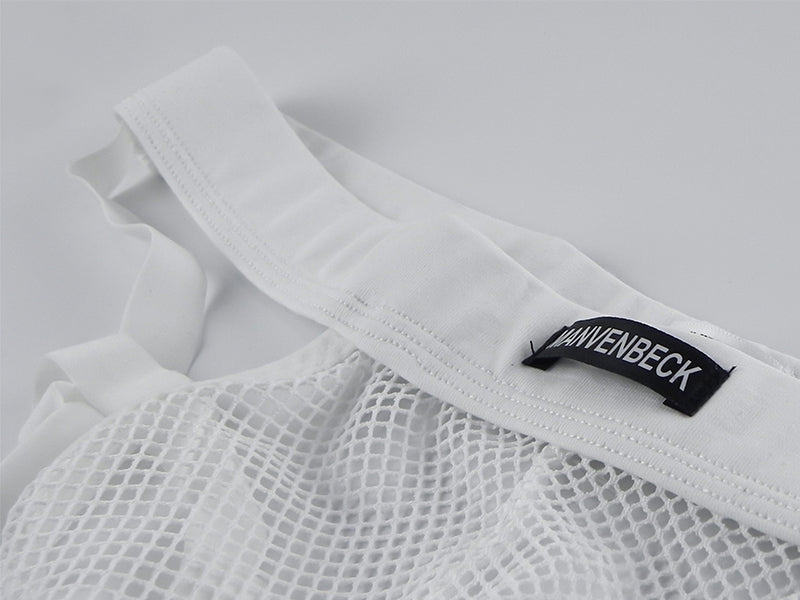 Chest Harness + Mesh Jockstrap Erotic Clubwear | dmunderwear detail image 8