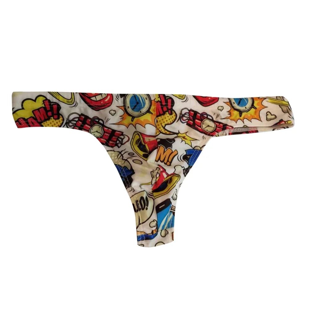 BAM! POW! Bikini Swim Thong Brief | dmunderwear detail image 6