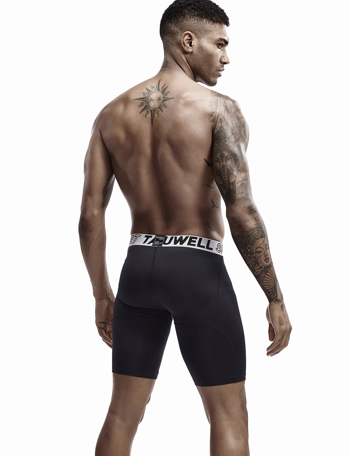 Compressive-Fit Training Tights Quick Dry Shorts 9603 | dmunderwear detail image 2