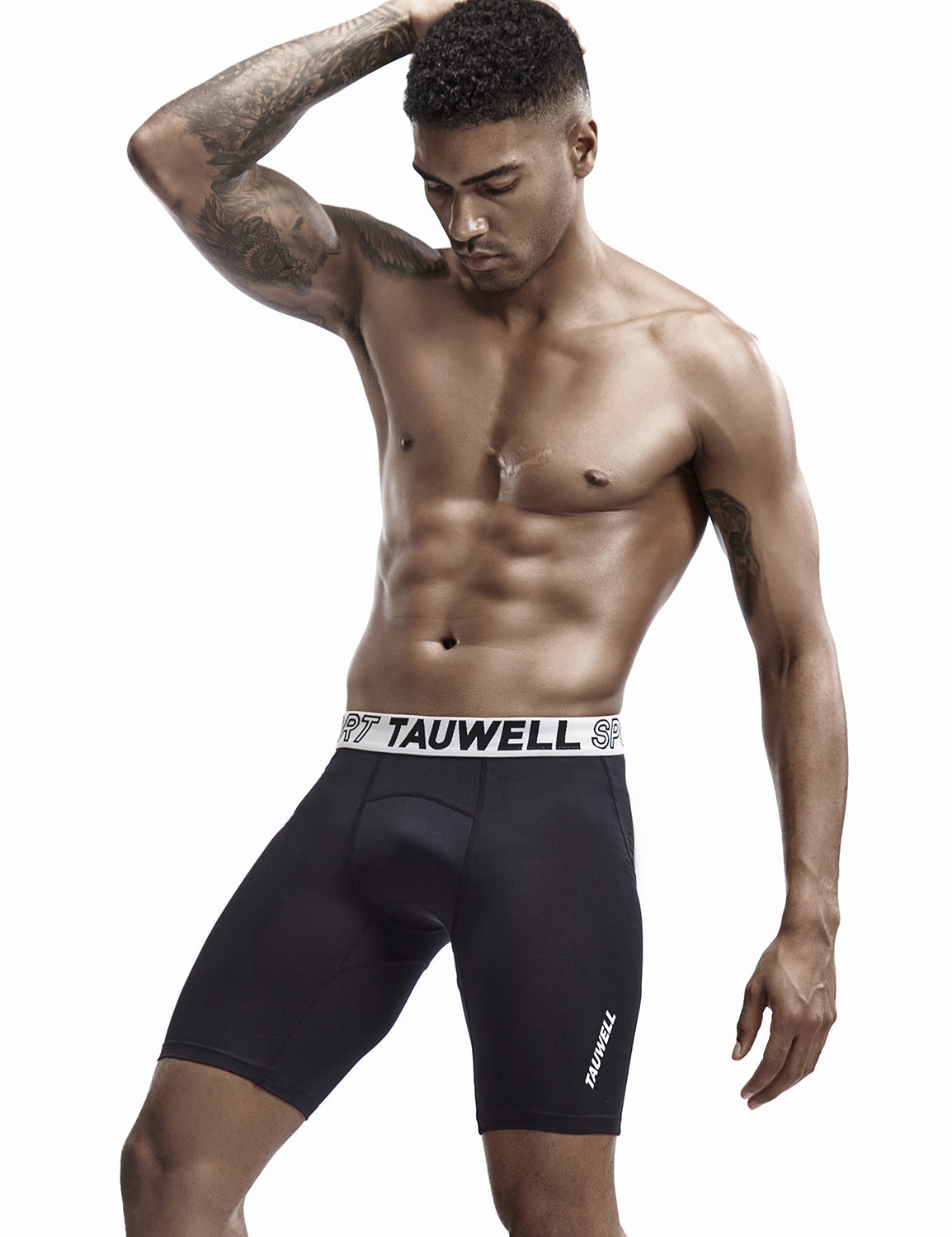 Compressive-Fit Training Tights Quick Dry Shorts 9603 | dmunderwear detail image 5