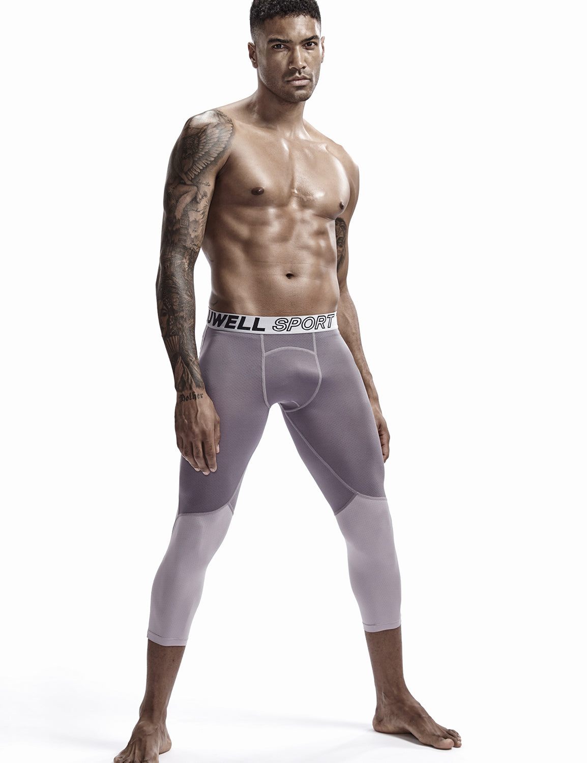 Compressive-Fit Training Tights Quick Dry(3/4 Length) 9604 | dmunderwear detail image 10