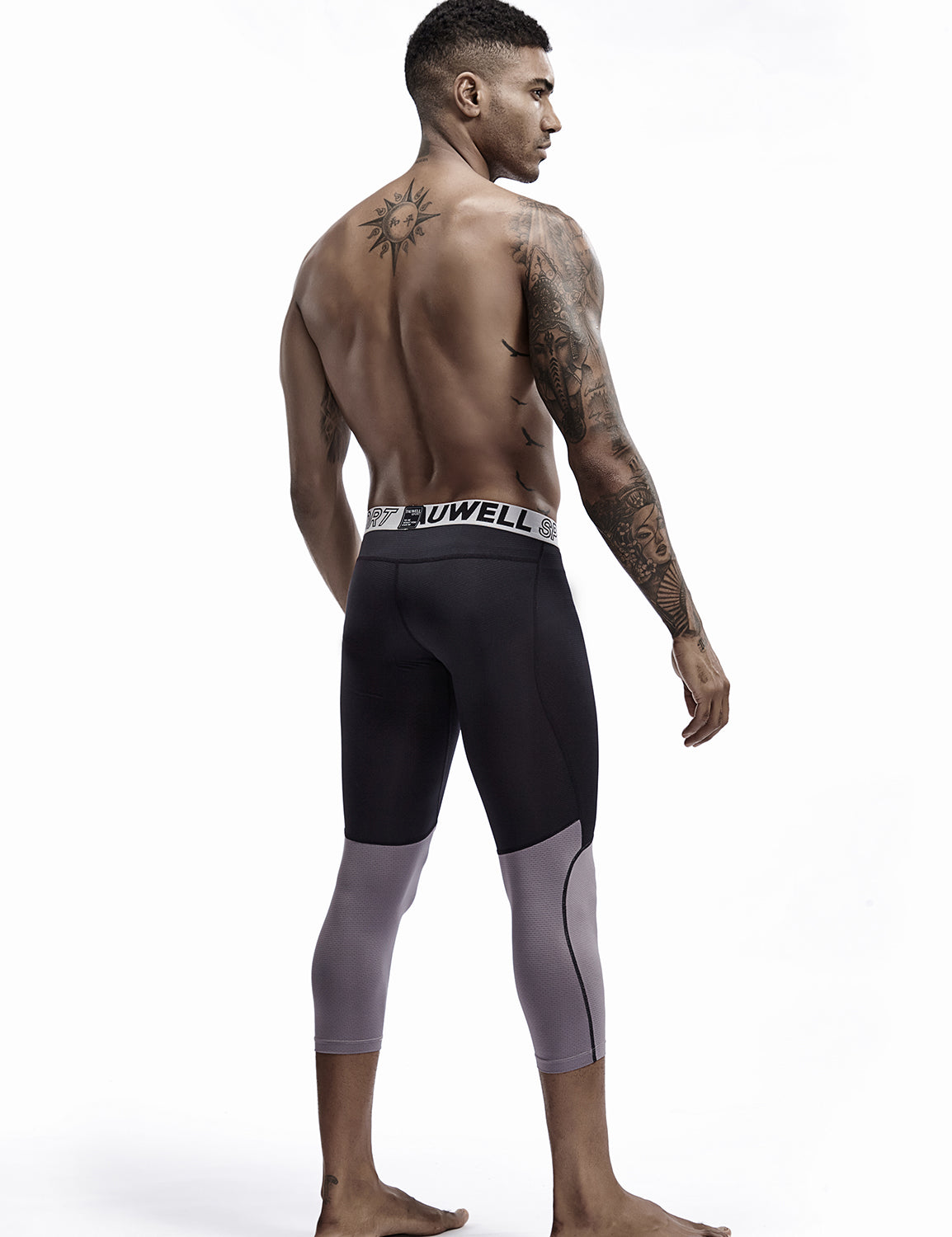 Compressive-Fit Training Tights Quick Dry(3/4 Length) 9604 | dmunderwear detail image 15