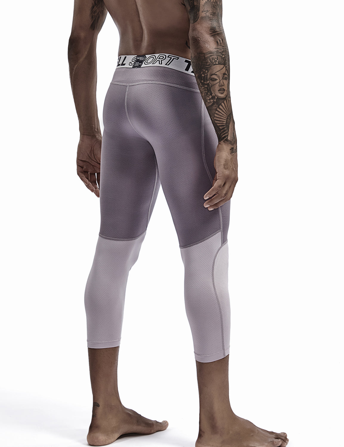 Compressive-Fit Training Tights Quick Dry(3/4 Length) 9604 | dmunderwear detail image 2