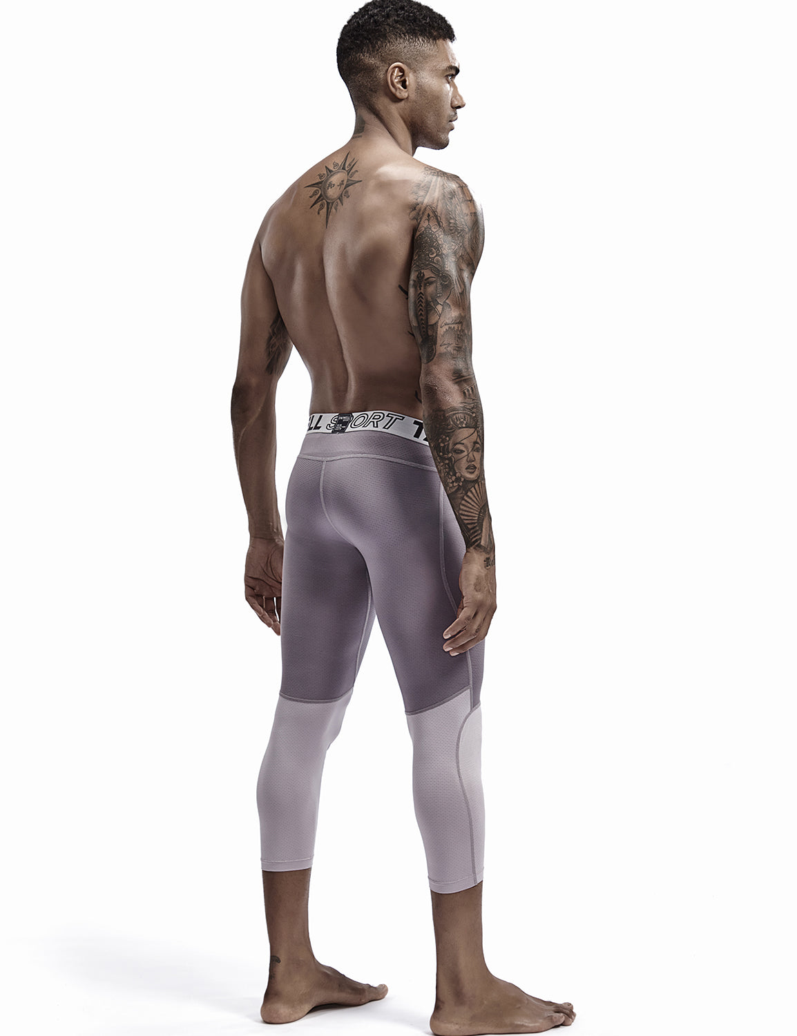 Compressive-Fit Training Tights Quick Dry(3/4 Length) 9604 | dmunderwear detail image 7