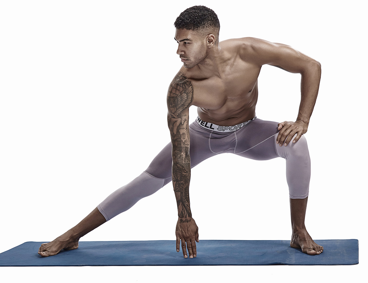 Compressive-Fit Training Tights Quick Dry(3/4 Length) 9604 | dmunderwear detail image 9