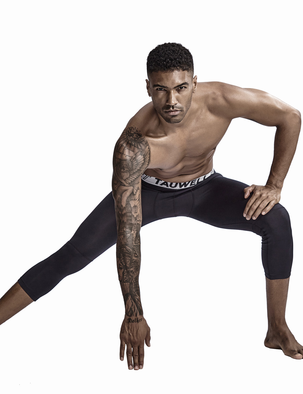 Compressive-Fit Training Tights Quick Dry(3/4 Length) 9605 | dmunderwear detail image 5