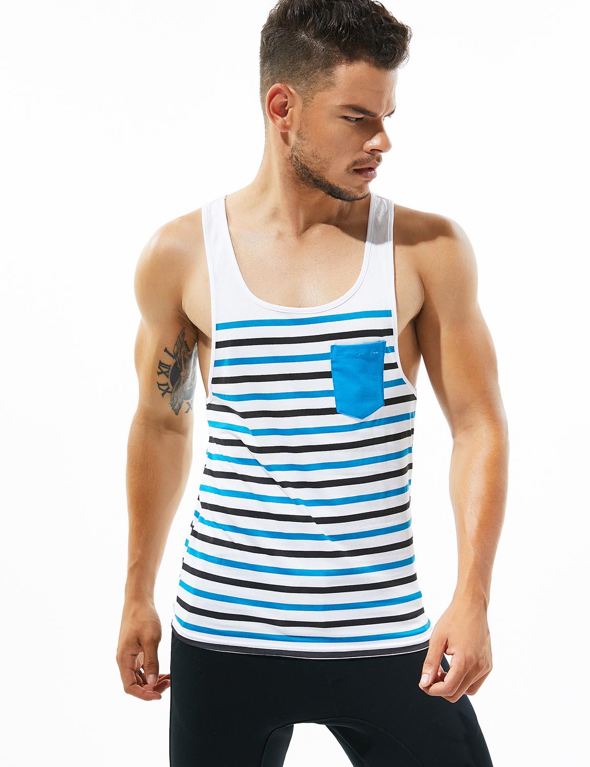Cotton Stripe Tank Top 30702 | dmunderwear