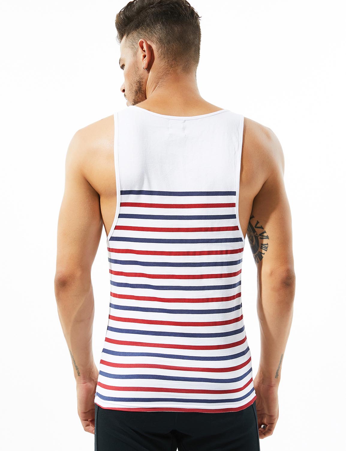 Cotton Stripe Tank Top 30702 | dmunderwear detail image 11