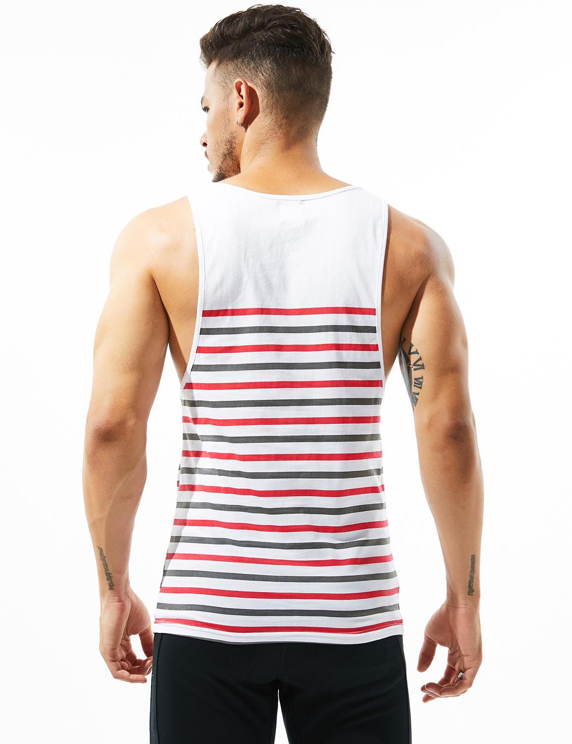 Cotton Stripe Tank Top 30702 | dmunderwear detail image 14