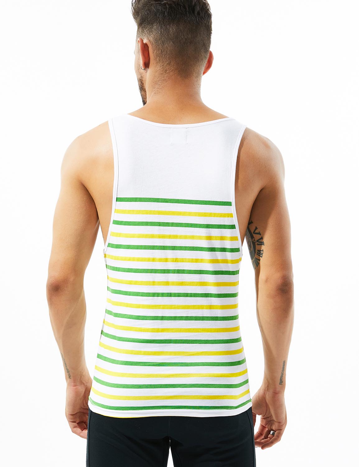 Cotton Stripe Tank Top 30702 | dmunderwear detail image 7