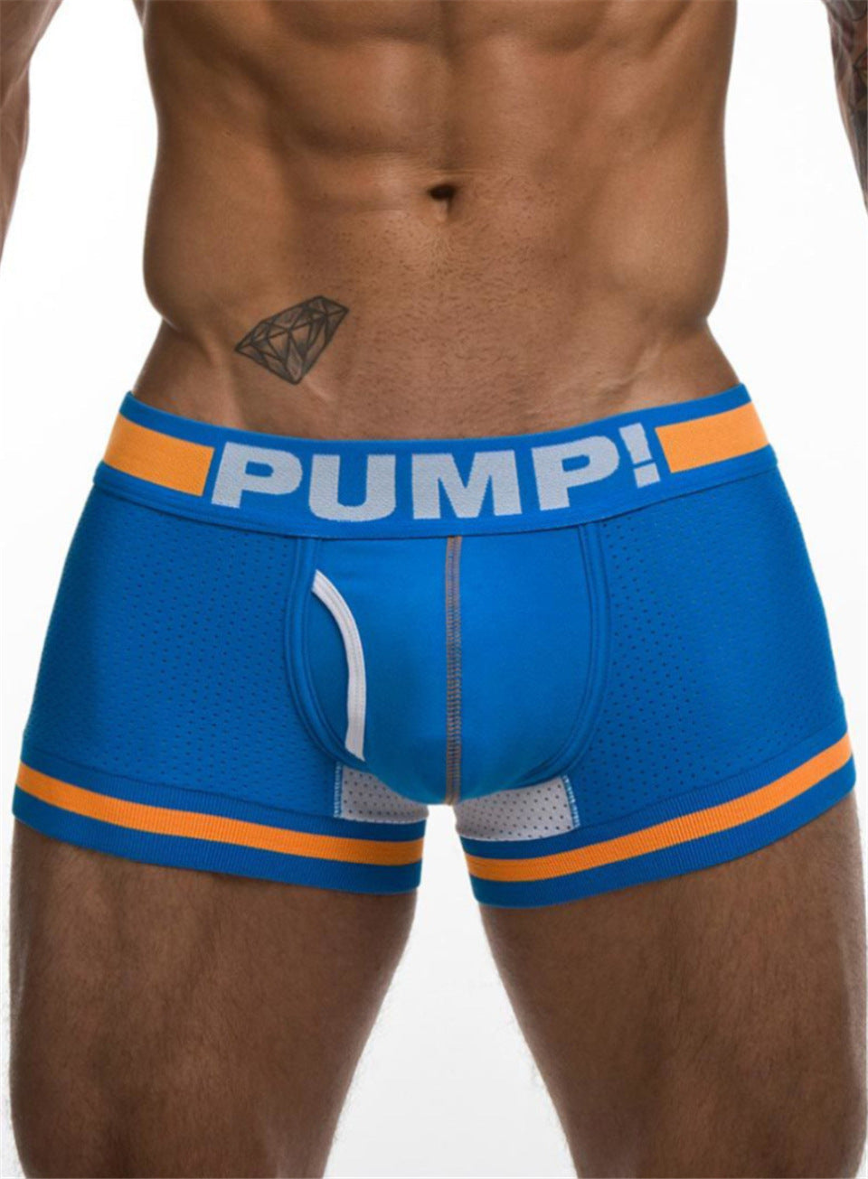 Cotton U Convex Pouch Mesh Men's Boxer Briefs | dmunderwear