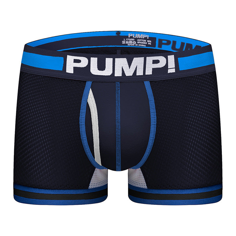 Cotton U Convex Pouch Mesh Men's Boxer Briefs | dmunderwear detail image 11