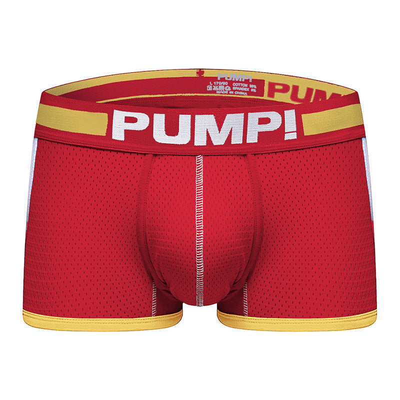 Cotton U Convex Pouch Mesh Men's Boxer Briefs | dmunderwear detail image 13