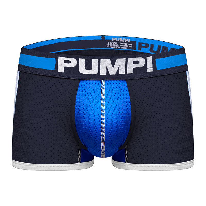 Cotton U Convex Pouch Mesh Men's Boxer Briefs | dmunderwear detail image 14