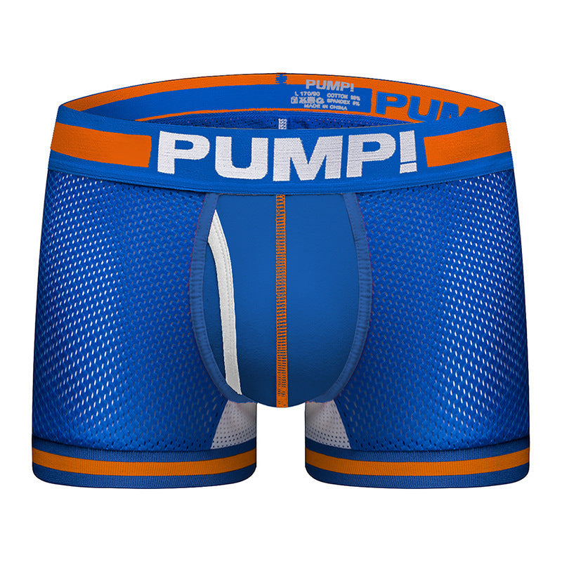 Cotton U Convex Pouch Mesh Men's Boxer Briefs | dmunderwear detail image 7