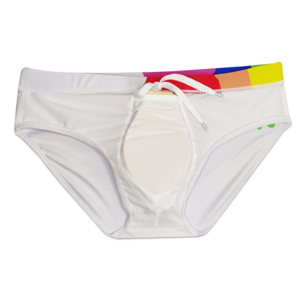 Crayon Graffiti Swim Briefs | dmunderwear detail image 16
