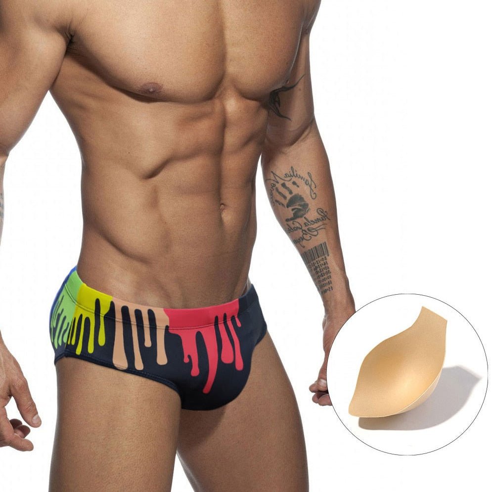 Crayon Graffiti Swim Briefs | dmunderwear detail image 6