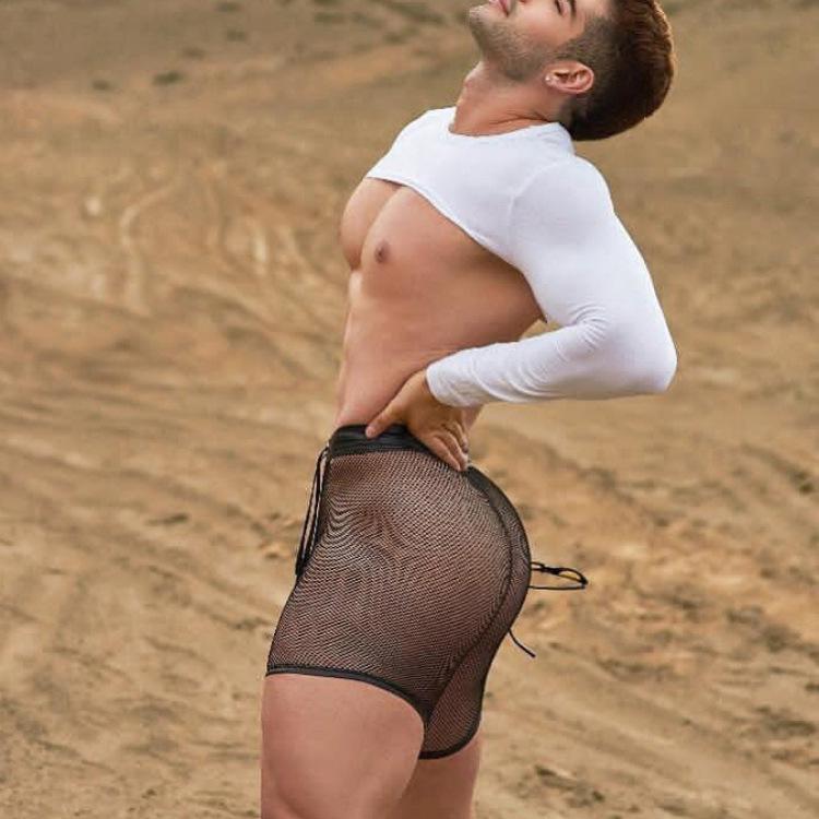 Crewneck long sleeve solid Stretch tights top | dmunderwear detail image 4