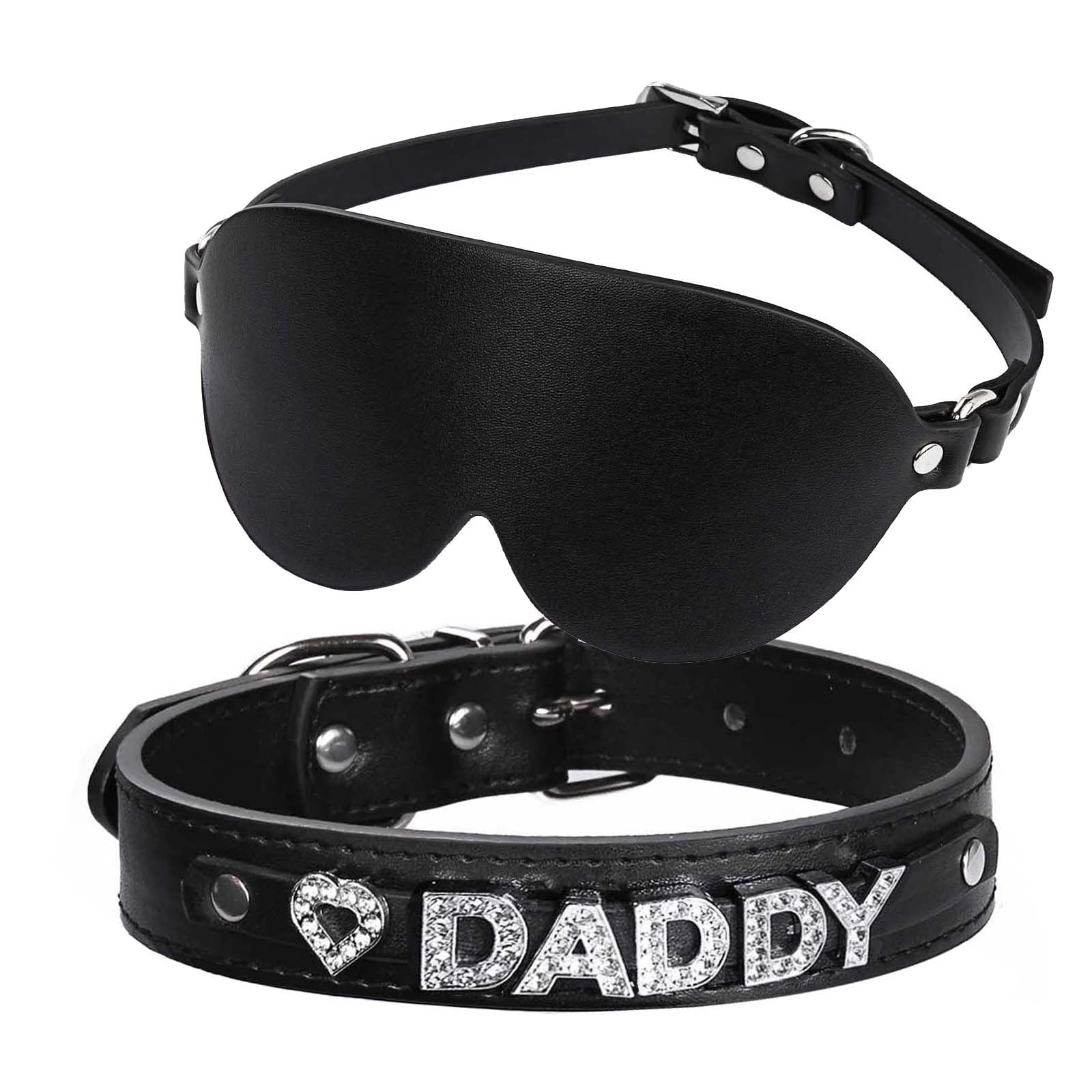 Daddy Blindfold And Choker | dmunderwear
