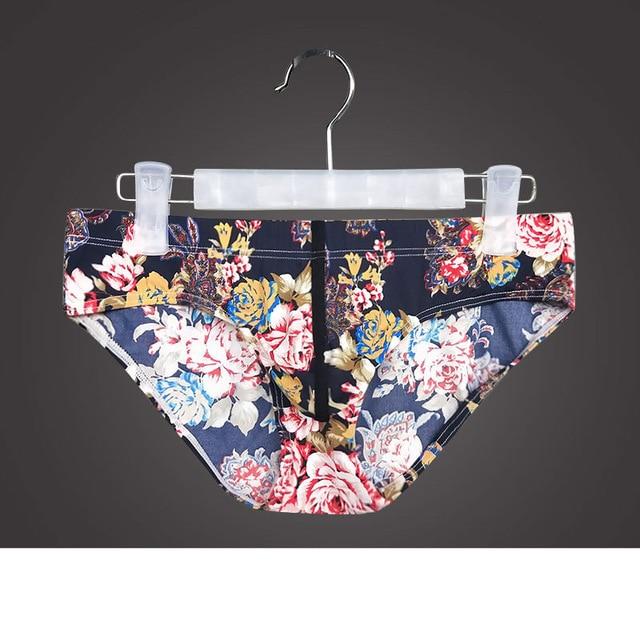 Dark Floral Print Briefs | dmunderwear detail image 2