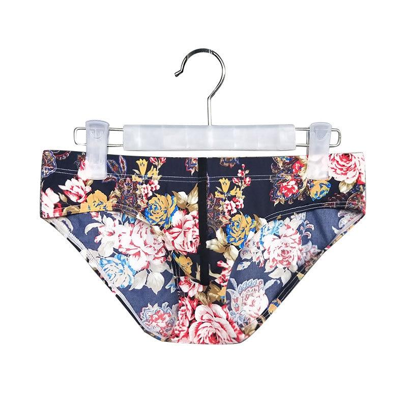 Dark Floral Print Briefs | dmunderwear detail image 3