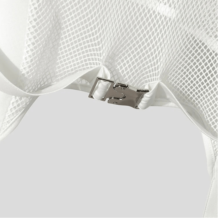 Deconstructed Mesh Buckle Shirt | dmunderwear detail image 4