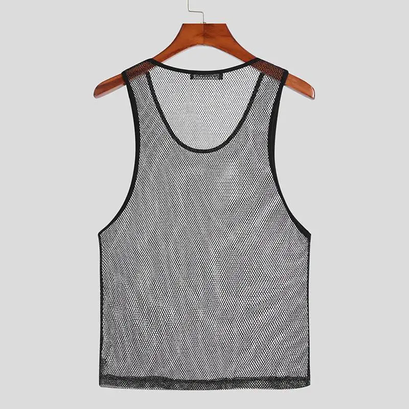 ORVLS Deep Drop Mesh Tank Top | dmunderwear detail image 13