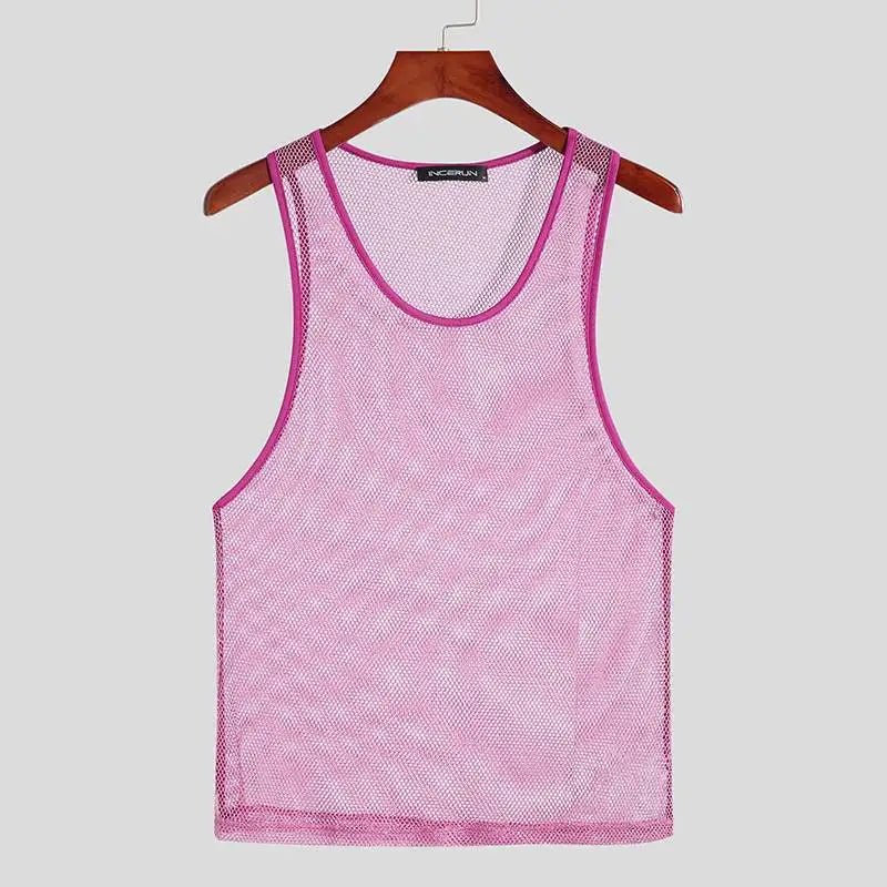 ORVLS Deep Drop Mesh Tank Top | dmunderwear detail image 2