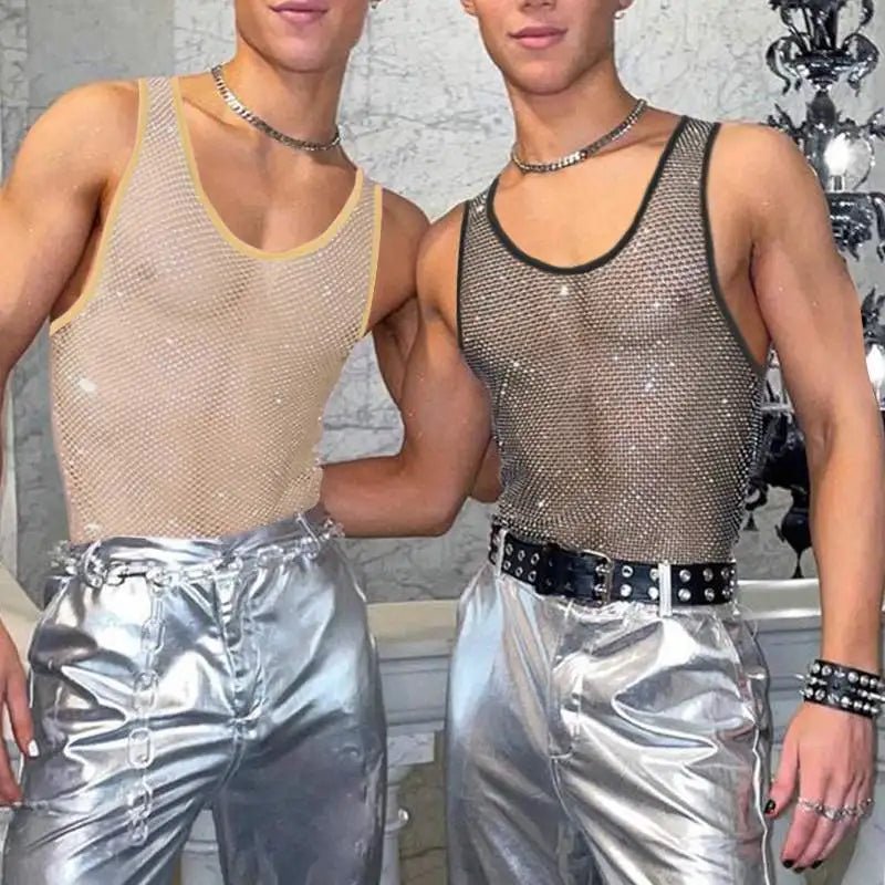 ORVLS Deep Drop Mesh Tank Top | dmunderwear detail image 3