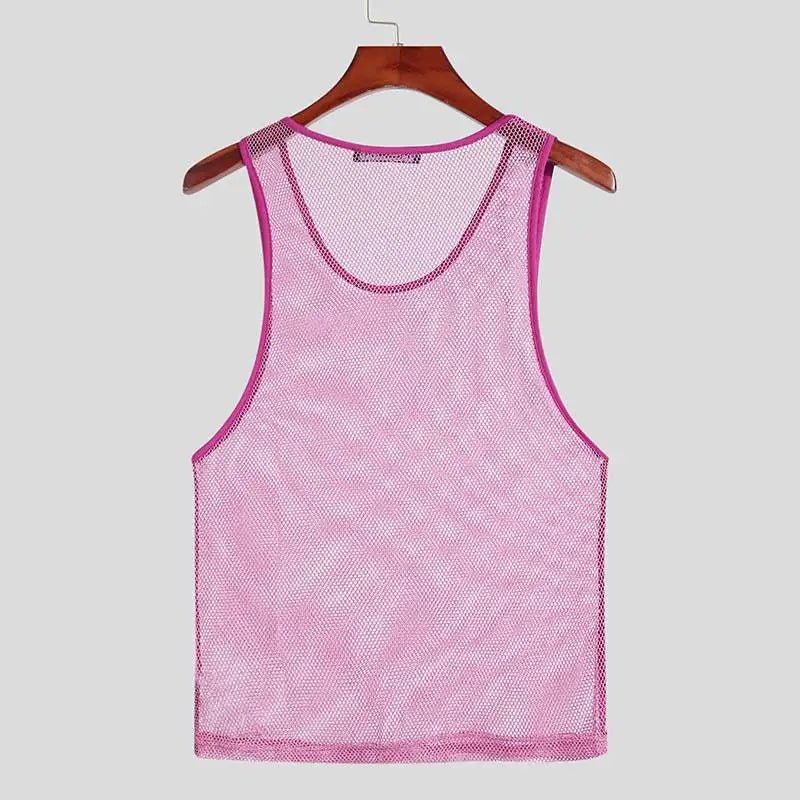 ORVLS Deep Drop Mesh Tank Top | dmunderwear detail image 6