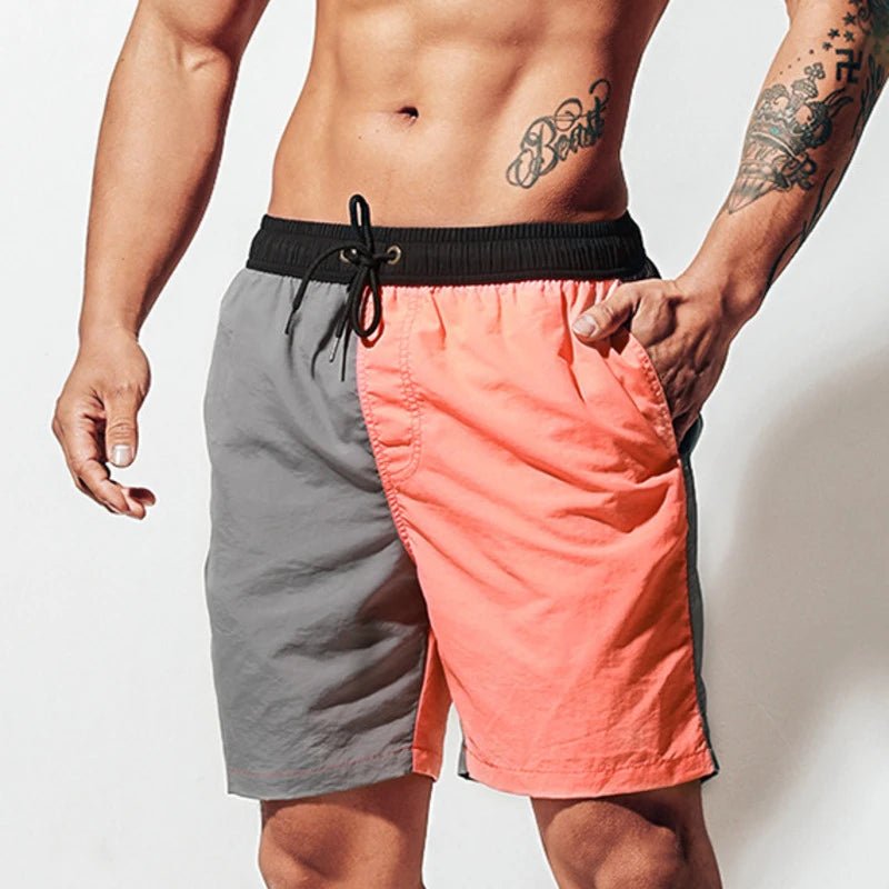 ORVLS Desmiit Bold Two-Toned Long Board Shorts | dmunderwear