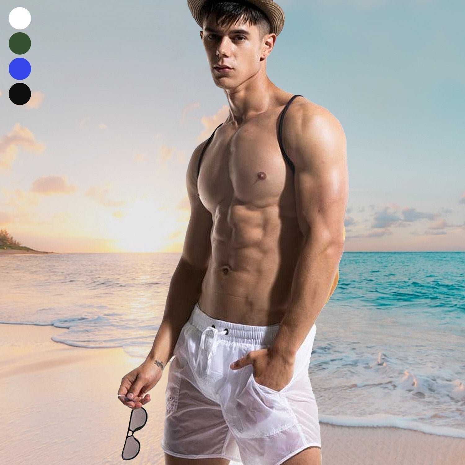 ORVLS Desmiit See-Through Board Shorts | dmunderwear detail image 2