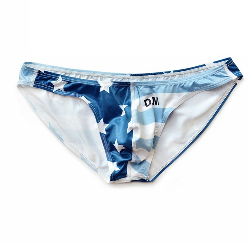 ORVLS Desmiit Stars + Stripes Ultra Thin Swim Briefs | dmunderwear detail image 5