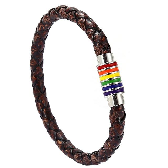 Distressed Woven Tumbler Pride Bracelet | dmunderwear detail image 5