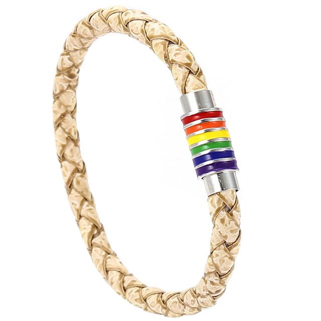 Distressed Woven Tumbler Pride Bracelet | dmunderwear detail image 6