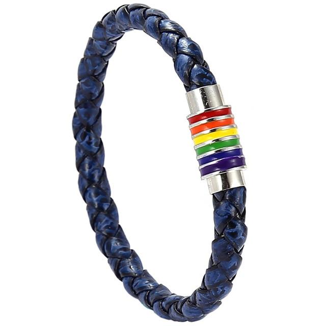 ORVLS Distressed Woven Tumbler Pride Bracelet | dmunderwear detail image 4
